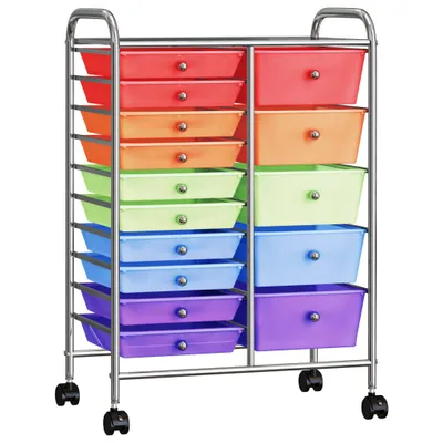Immagine prodotto di vidaXL Carrello a cassetti XXL con 15 cassetti Plastica multicolore
