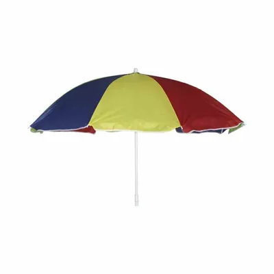 Produktbild von SIENA GARDEN Multicolor Mittelstockschirm weiß/multicolor Ø 180cm Gestell Stahl weiß, Bezug 100% Nylon, 45g/m² in multicolor