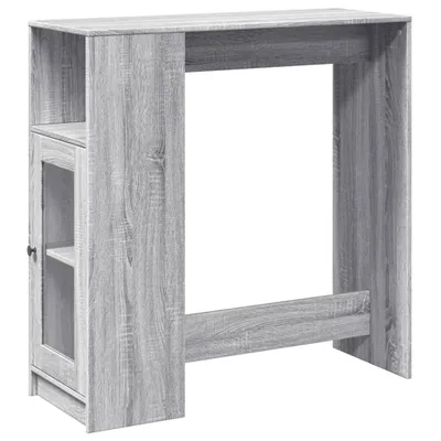 Produktbild von vidaXL Bartisch mit Regal Grau Sonoma 101x40x103,5 cm Holzwerkstoff