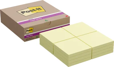 Produktbild von Post-it® Super Sticky Notes Haftnotizen - 76 mm x 76 mm - 90 Blatt, 16 Stück - Gelb