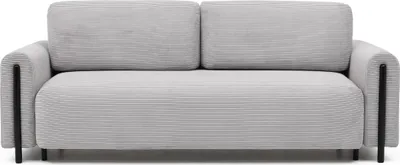 Produktbild von Krudox ARCA 3-Sitzer Schlafsofa Ausziehbar mit Bettkasten 244x97x97 cm Schlaffunktion 146x200 cm Stoff Jarell 03 Holzfüße Schwarz