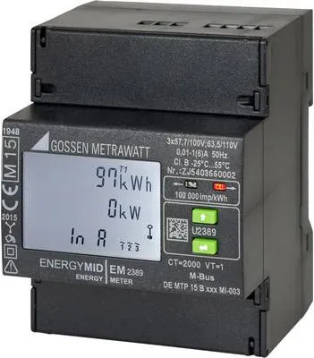 Produktbild von Gossen Metrawatt U2389-V016 Drehstromzähler mit Wandleranschluss digital MID-konform: Ja (U2389-V016)