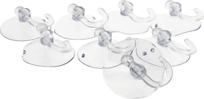 Produktbild von Transparente Saugnäpfe mit Haken, 8 Stück, Ø 35 mm, rückstandslos entfernbar