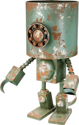 Produktbild von Casablanca by Gilde Übertopf Roboter Robotic grün H. 42 cm, 59318