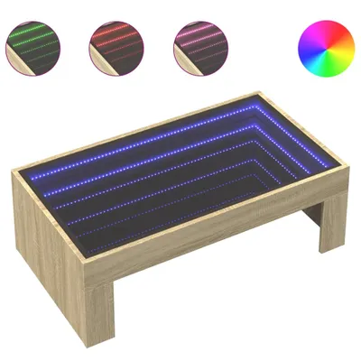Produktbild von Couchtisch mit Infinity-LED Sonoma-Eiche 90x50x30 cm