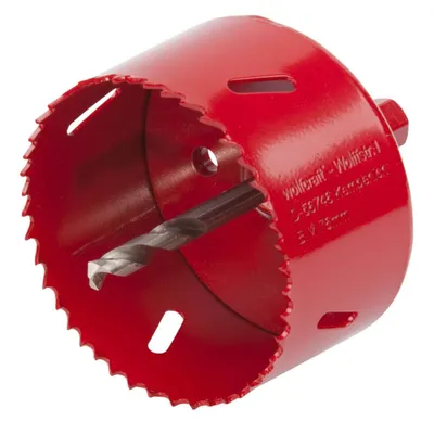 Produktbild von wolfcraft GmbH 5494000, Einzelbild, Akkuschrauber, Gipskarton, Nicht-eisenhaltiges Metall, Kunststoff, Sperrholz, Holz, Rot, Bimetallisch, Hochgeschwindigkeitsstahl (HSS)