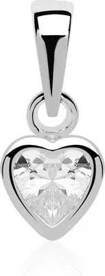 Produktbild von Herzanhänger mit funkelndem Zirkonia aus 925er Silber SP0159
