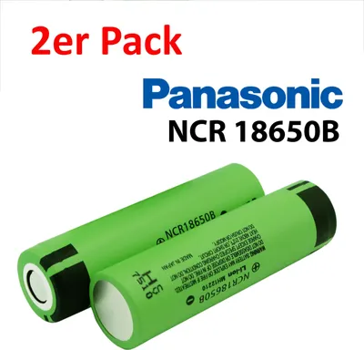 Produktbild von 2x Panasonic NCR18650B-Akku 3400mAh 3.6V