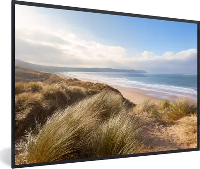 Produktbild von MuchoWow® MuchoWow® Gerahmtes Poster Strand - Düne - Natur 30x20 cm - Poster mit zchwarzem Bilderrahmen - Kunstdruck - Bild-Poster