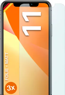 Produktbild von moex® 3x Schutzfolie kompatibel mit iPhone 11 - Displayschutzfolie Anti Reflex Folie, Matt
