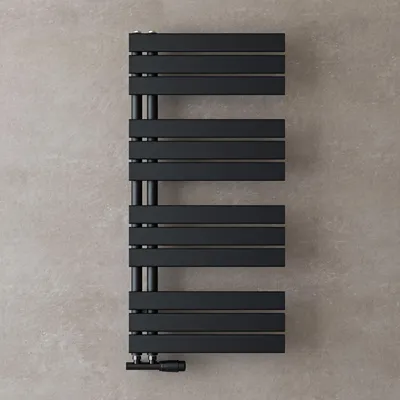 Immagine prodotto di doporro Radiatore da Bagno 104x50cm, Radiatore Piatto Termoarredo da Bagno Riscaldamento Elettrico o da Acqua Calda FN Portasciugamani in Acciaio, Antracite