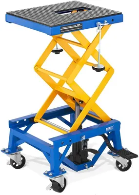 Productafbeelding van Motorlift met wielen, draagvermogen 150 kg, hoogte 34-92.5 cm, platform 41 x 35 cm en 4 geremde wielen