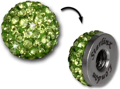 Produktbild von Glitzerkugel hellgrün für Sterlinx London Shamballa Armband SHB00L