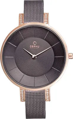 Produktbild von Obaku Uhr Damen Mesh-Armband braun V158LEVNMN