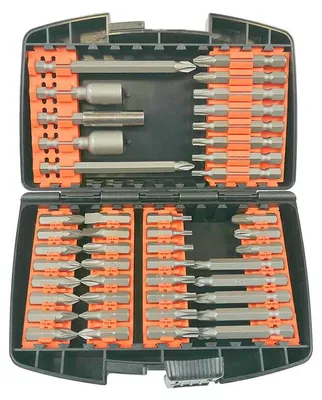 Produktbild von Bitsatz 45-teilig, bestehend aus Schraub-Bits, Sicherheits-Torx-Bits und Bithalter