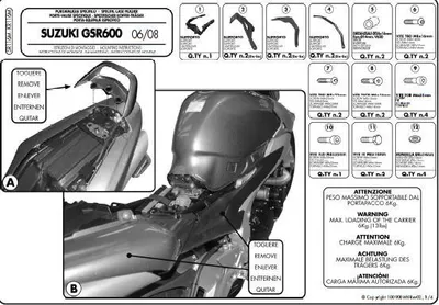 Produktbild von Zentraler Kofferraumträger Für Suzuki Gsr 600 (06-11) ( Mit Monolock Platte )