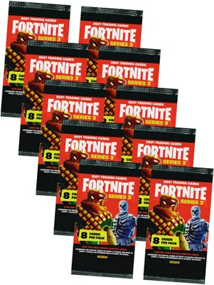 Produktbild von Panini Fortnite Karten Serie 3 (2022) - Fortnite Trading Cards Sammelkarten - 10 Booster