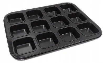 Produktbild von Elitehoff Muffinform für 12 Muffins, Quadratisch, Backform