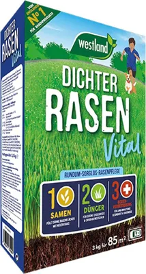 Produktbild von Westland 3 in 1 Rasenpflege Dichter Rasen Vital 3 kg für 85 m²
