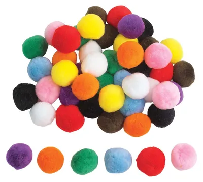 Immagine prodotto di Colorazioni - pompon colorati 5 cm, 50 pezzi.