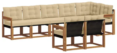 Produktbild von vidaXL Outdoor-Sofagarnitur 8 stk. Natur und Beige