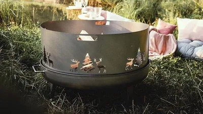 Produktbild von Famanu Feuerschale Funken-Schutz mit Wildmotiv - Ø 80 cm