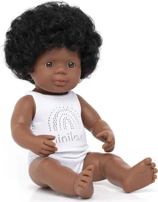 Produktbild von Miniland Afroamerikanische Babypuppe 38 Cm Weiß Weiß One Size