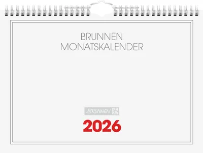 Zdjęcie produktu dla BRUNNEN 1070146006 Monatskalender A4quer 1S/1Monat