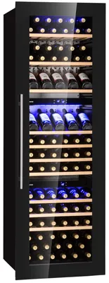 Obrázok produktu pre Klarstein Vstavaná vinotéka, 246 l, Slim, 3-zóny, sklenené dv., 5-18°C, 89 fliaš
