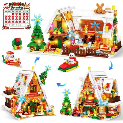 Adventskalender Lebkuchenhaus Mini Bausteine-Set, 950 g