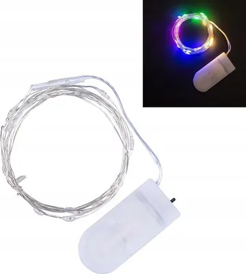Produktbild von Led Leuchten 20 Stück 2M Mehrfarbig Mit Batterien, Verformbare Kupferdrähte