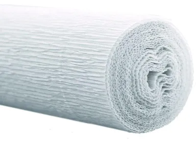 Obrázok produktu pre Krepový papier pre kvetinárstvo, 50 x 250 cm, 128 g/m², farbou stály, biely
