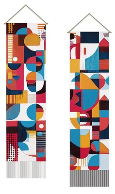 Immagine prodotto di Tappeto da parete - Motivo geometrico astratto moderno - AJEW-WH0399-135-EU23