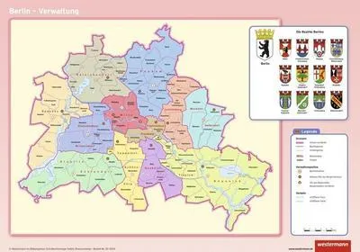 Produktbild von Posterkarten Geographie. Berlin: physisch / politisch