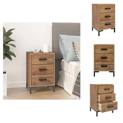 Produktbild von vidaXL Nachttisch Braun 40x30x55 cm Massivholz Kiefer -  Nachttische