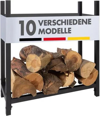 Productafbeelding van Houthok voor binnen en buiten met metalen constructie - Geschikt voor houtopslag