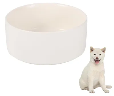 Immagine prodotto di Ciotola per cani in Vetroceramica, per cibo e acqua, 720 ml, bianca