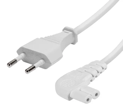 Produktbild von Netzkabel mit 90°-Winkelstecker, 2 m