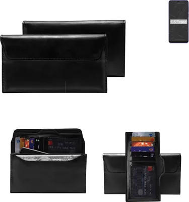 Produktbild von K-S-Trade Handy Hülle kompatibel mit Ulefone Note 6 Schutz Hülle Tasche Schutz Case Handytasche Kunstleder schwarz, 1x