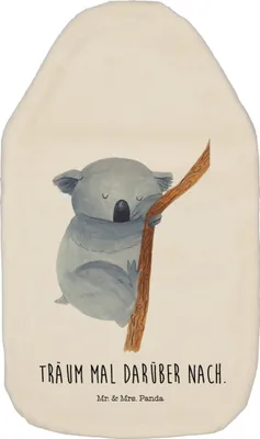 Produktbild von Mr. & Mrs. Panda Wärmflasche Koalabär - Weiß - Geschenk, Plüsch, mit Bezug, wärmebeutel, Wärmekissen, Träumen, Traum, Schlafzimmer, Wärmflaschen, Lustige Sprüche, Koala