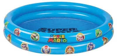 Produktbild von Super Mario Planschbecken 2-Ring-Pool 122x23cm Kinder Pool Garten baden Badespaß