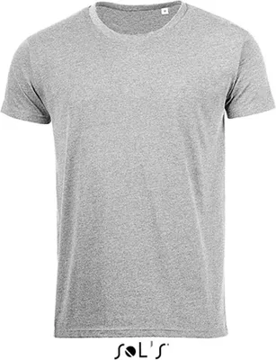 Produktbild von SOL'S Herren T-Shirt Rundhals Oberteil Shirt Basic Baumwolle Kurzarm, Größe:M, Farbe:Grey Melange