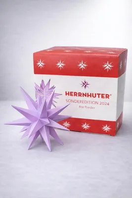 Produktbild von Herrnhuter Stern Sonderedition 2024 A1e Ø 13 cm Kunststoffstern inkl. LED - Flieder  -kein Netzteil enthalten