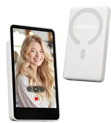 Zdjęcie produktu dla Monitor do selfie, wbudowany głośnik, łączność bezprzewodowa, BIAŁY