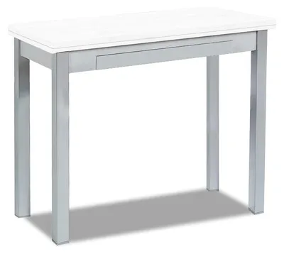 Küchentisch Metall Weiß 80x40 cm