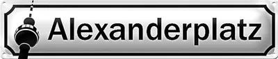 Produktbild von Blechschild Straßenschild 46x10cm Alexanderplatz Berlin Dekoration