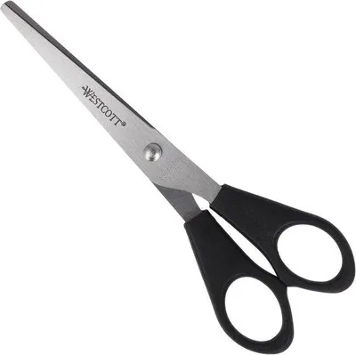 Produktbild von Famanu Büroschere 15 cm - ergonomischer Griff - schwarz