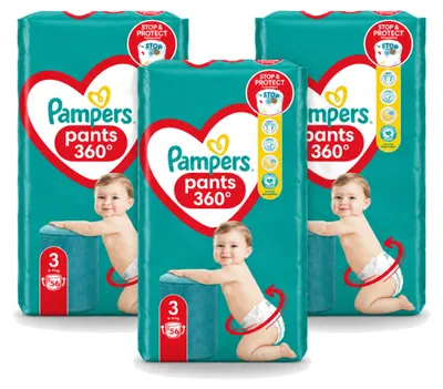 Productafbeelding van 3 x Pampers Pants luierbroekjes, maat 3, 6-10 kg - voordeelverpakking - 3 stuks