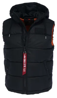 Zdjęcie produktu dla ALPHA INDUSTRIES HOODED PUFFER VEST FD – męska pikowana kamizelka, rozmiar: 3XL, kolory Alpha Industries: 03 Black
