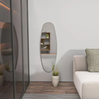 Image de Miroir « Venti » en forme de cheval en bois - 40 x 120 cm - Transparent